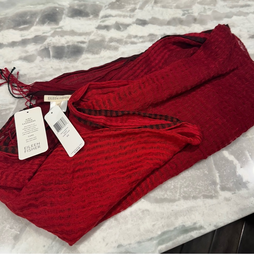 Eileen Fisher GARNT OMBRÉ SCARF - Airy Linen Cashmere